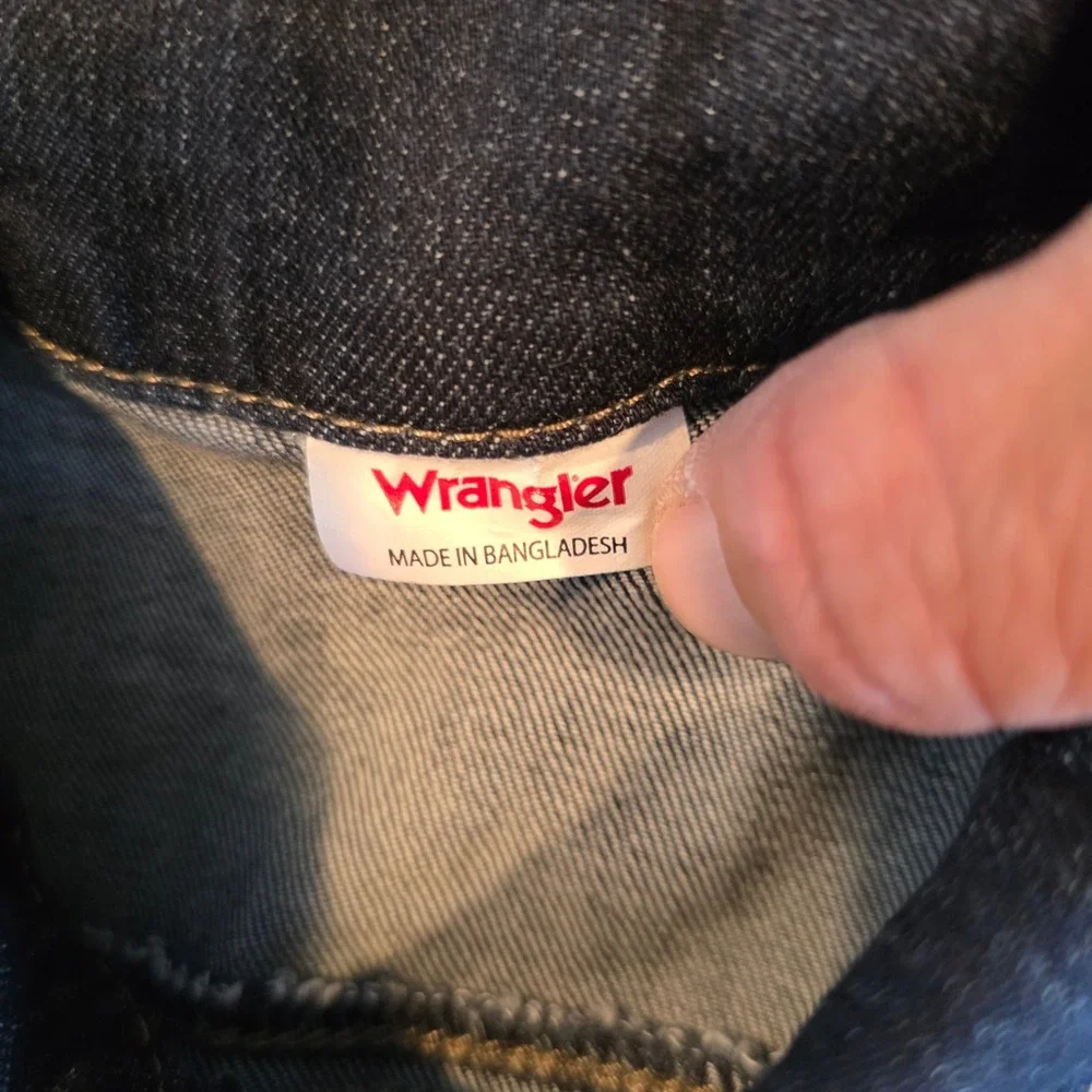 Wrangler Toddler Denim Jacket Dark Wash Western Cotton Blend 24M 6JJBHDA